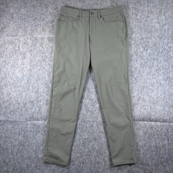 Lululemon ABC Slim Fit 5 Pocket Pants Men 31 Green Golf Chino Warpstreme LM5AD9S - Picture 1 of 14